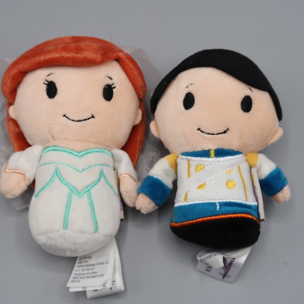 Wedding Ariel and Prince Eric Hallmark Itty Bittys 4.5" Disney Plush Toy